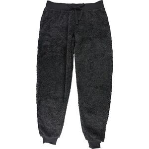 Lounge Affair Womens Sherpa Pajama Jogger Pants, Grey, NWT